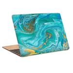 استیکر لپ تاپ طرح beautiful unique turquoise acrylic marble کد c-63مناسب برای لپ تاپ 15.6 اینچ