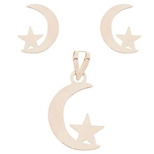 نیم ست طلا 18 عیار زنانه ماهک مدل MS0112 Maahak MS0112 Gold Half Set