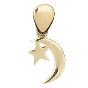 آویز گردنبند طلا 18 عیار زنانه ماهک مدل MM0590 طرح ماه و ستاره 