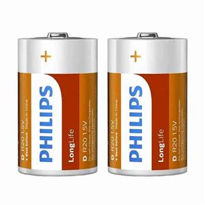باتری D فیلیپس مدل R20L2F/97 بسته 2 عددی