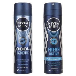 اسپری بدن مردانه نیوآ مدل Fresh Active Cool Kick حجم 150 میلی لیتر بسته 2 عددی Nivea And Spray For Men 150ml Pack Of 