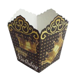 ظرف پاپ کورن کد 002 طرح تاج بسته 10 عددی