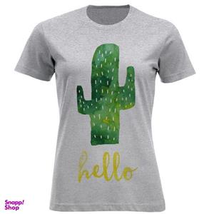 تیشرت آستین کوتاه زنانه طرح کاکتوس کد F564