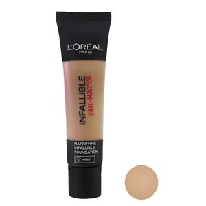 کرم پودر سری Infaillible 24H Matte مدل Amber شماره 32 حجم 30 میلی‌ لیتر لورآل 
