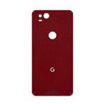MAHOOT Red-Leather Cover Sticker for google Pixel 2