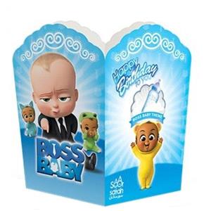 ظرف پاپ کورن طرح بچه رئیس کد ba20 بسته 10 عددی