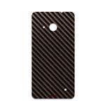 MAHOOT Glossy-Brown-Fiber Cover Sticker for microsoft Lumia 550