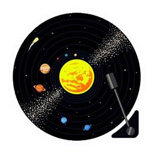 استیکر طرح صفحه گرامافون کد 1782 -