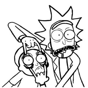 استیکر طرح Rick and Morty