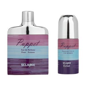 ادو پرفیوم و رول ضد تعریق زنانه اسکلاره مدل Puppet مجموعه 2 عددی Scaree Eau De Perfume and Roll For WoMen Pack of 