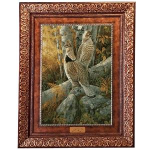 تابلو فرش ماشینی نقش نگار رضوی طرح پرنده کد 1054KP