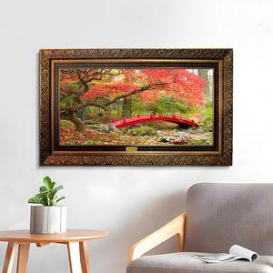 تابلو فرش ماشینی نقش نگار رضوی طرح منظره کد 134CB