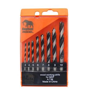 مته چوب مدل الفنت کد YP-08 سایز 3-10 میلیمتر مجموعه 8 عددی