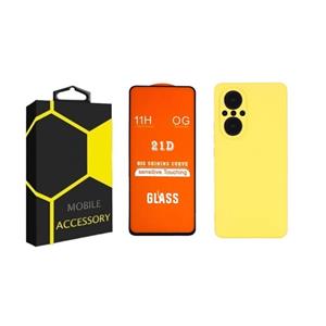 کاور مدل Silicone مناسب برای گوشی موبایل هوآوی Nova 9 Se به همراه محافظ صفحه نمایش