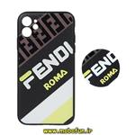 قاب گوشی iPhone 11 آیفون فانتزی سوزنی برجسته طرح FENDI ROMA پاپ سوکت دار محافظ لنزدار کد 221