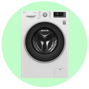 ماشین لباسشویی ال جی 8 کیلویی نقره ای بدون تسمه مدل LG F4J7TNP8S Washing Machine 8kg 