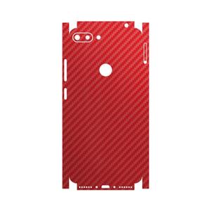برچسب پوششی ماهوت مدل Red-Fiber-FullSkin مناسب برای گوشی موبایل جی پلاس T10