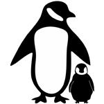 استیکر مستر راد طرح پنگوئن کد 075 مجموعه دو عددی