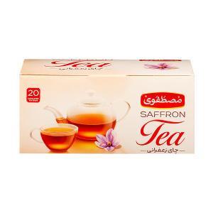چای کیسه ای زعفرانی مصطفوی بسته 20 عددی Mostafavi Saffron Tea Bags Pack of 20