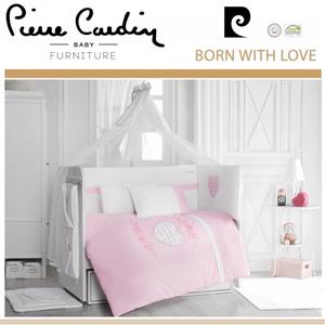 سرویس 9 تکه خواب کودک پیرکاردین مدل Born With Love Pierre Cardin Born With Love Baby Bed Set 9 Pieces