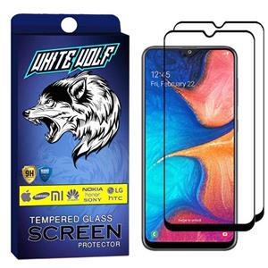 محافظ صفحه نمایش وایت ولف مدل WGF مناسب برای گوشی موبایل سامسونگ Galaxy A20 بسته 2 عددی White Wolf WGF Screen Protector For Samsung Galaxy A20 Pack of 2