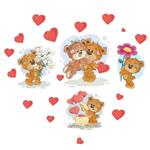 استیکر دیواری صالسو آرت مدل teddy marriage hk