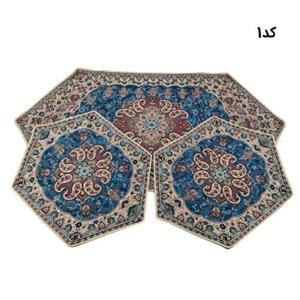 ست 3 تکه رومیزی ترمه ابریشم عدل طرح ساران
