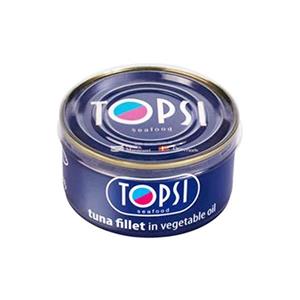 کنسرو ماهی فیله تن در روغن گیاهی تاپسی - 180 گرم