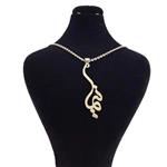 گردنبند نقره زنانه طلای پارمین طرح نیما کد GE121