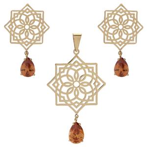 نیم ست طلا 18 عیار زرلوکس کد ON-05