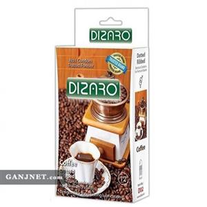 کاندوم دیزارو مدل DOTTED RIBBED COFFEE  بسته 12 عددی کاندوم خاردار دیزارو مدل قهوه بسته 12 عددی