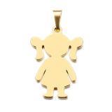 آویز گردنبند طلا 18 عیار زنانه جواهری میکا طرح دختر بچه کد 0110020 Mika Jewellery 0110020 18K Gold Baby Girl Pendant