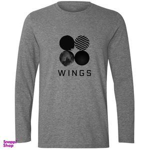 تیشرت آستین بلند مردانه طرح Wings کد S426