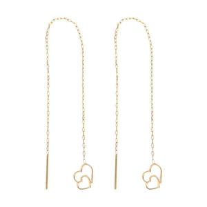 گوشواره طلا 18 عیار زنانه طرح قلب کد EL-004 