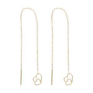 گوشواره طلا 18 عیار زنانه طرح قلب کد EL-004 -