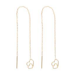 گوشواره طلا 18 عیار زنانه طرح قلب کد EL-004 -