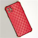 iPhone 11 pro max case with diamond patterned leather back