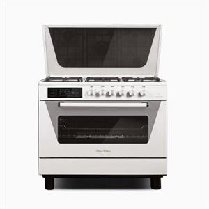 اجاق گاز 5 شعله فردار لعاب سفید تهران سبحان مدل آلفا 666