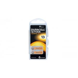 باتری سمعک دوراسل شماره 13 بسته 6 عددی Duracell hearing aid battery No.13 pack of 6