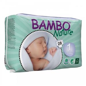 پوشک بامبو مدل Newborn سایز 1 بسته 28 عددی Bambo Nature Newborn Size 1 Diaper Pack of 28