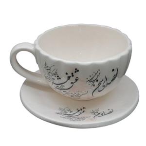 ست فنجان و نعلبکی سرامیکی هیوا طرح مهر 2 کد 9085555