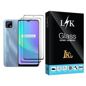 محافظ صفحه نمایش ال کا جی مدل LK Glass MIX002 مناسب برای گوشی موبایل ریلمی C25 بسته دو عددی