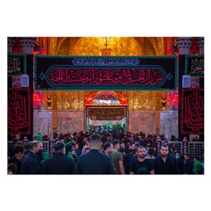 پرچم مدل کتیبه تابلویی طرح ایوان کربلا کد 6976S