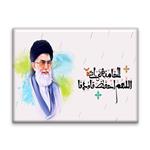 کاشی اطلس آبی   طرح امام خامنه ای و اللهم احفظ قائدنا  مدل T5300