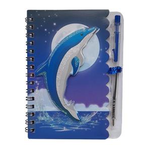 دفتر یادداشت طرح دلفین و ماه کد DM-01 به همراه خودکار