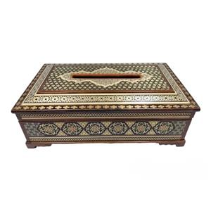 جعبه دستمال کاغذی خاتم کاری کد 01