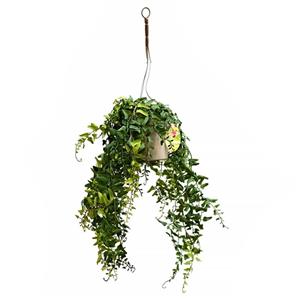 گلدان به همراه گل مصنوعی مدل بوته آویز