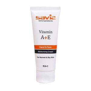 کرم مرطوب کننده تیوپی ویتامین A و E ساویز مناسب پوست معمولی و خشک 75 گرم