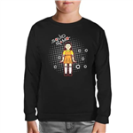 سویشرت پسرانه کد Squid Game Robot Baby Bullet Black Kids Sweatshirt