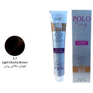 رنگ مو پلو قهوه ای شکلاتی روشن شماره 5.7 حجم 100 میل POLO Hair Color No 6.0 